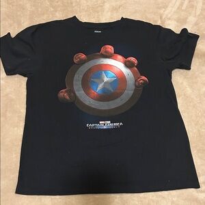 Marvel Captain America Shield Black T-Shirt